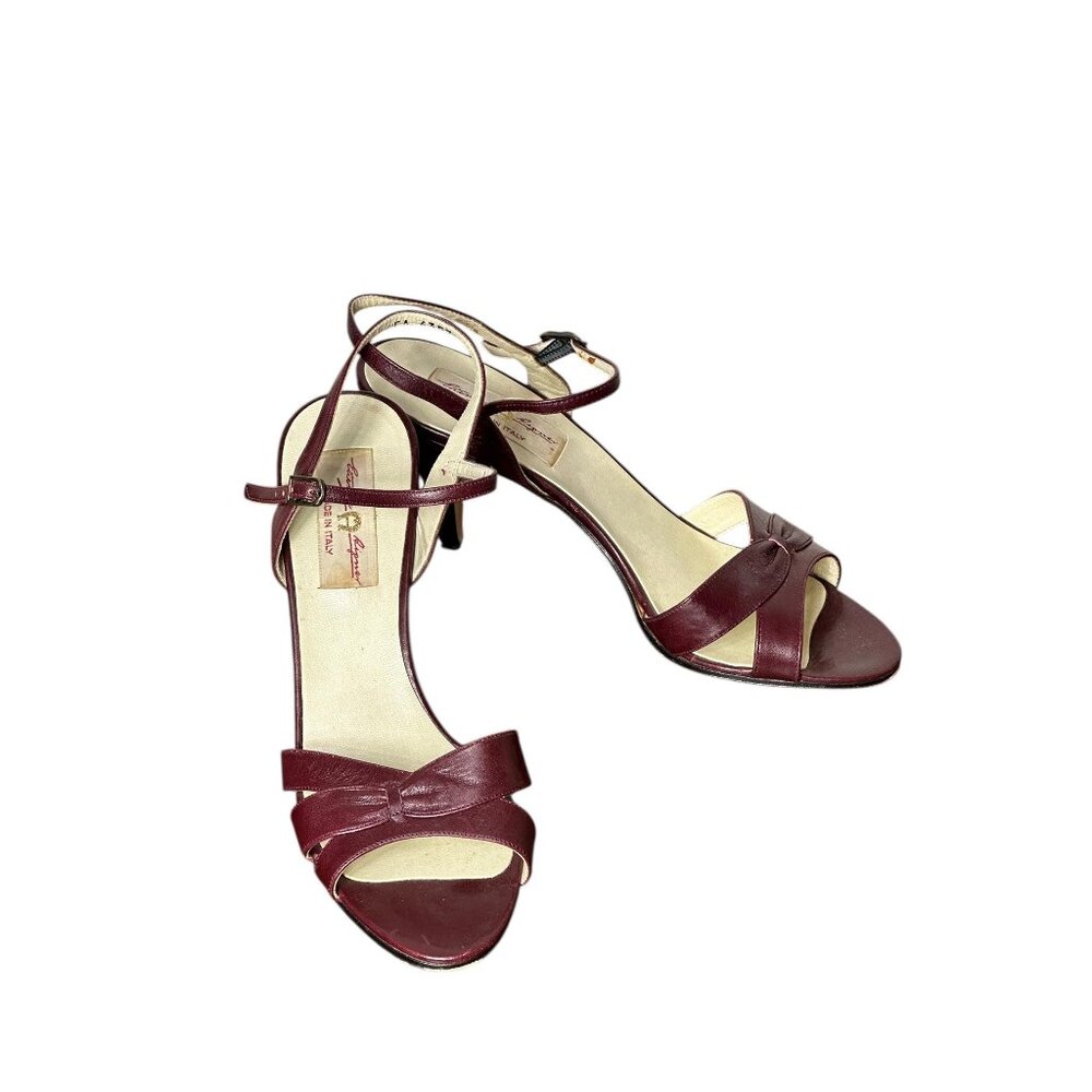 1970s Etienne Aigner slingback heels in oxblood leather Size 7.5 Narrow